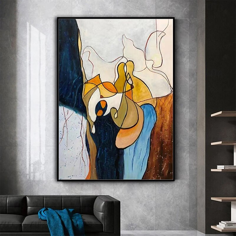 Mintura Handmade Abstract Figure Oil Paintings On Canvas Wall Art Decoration Modern Picture For Home Decor Rolled Frameless Unstretched Painting2