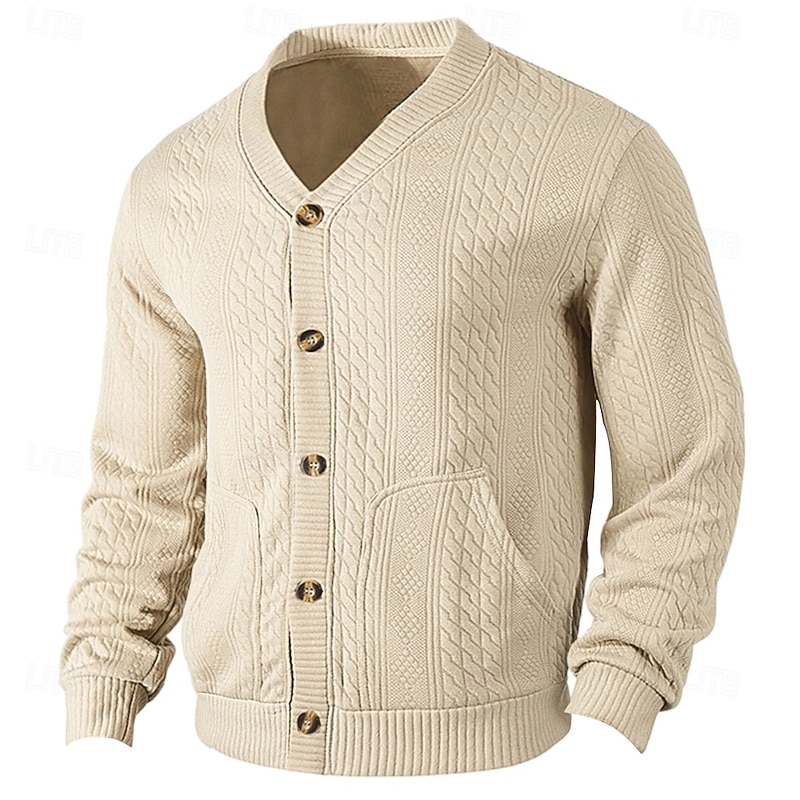 Men's Sweatshirt Sweat Jacket Black Navy Blue Khaki Gray V Neck Plain Pocket Work Sports & Outdoor Casual Streetwear Basic Casual Spring &  Fall Cross-Seasons Clothing Apparel Hoodies Sweatshirts2