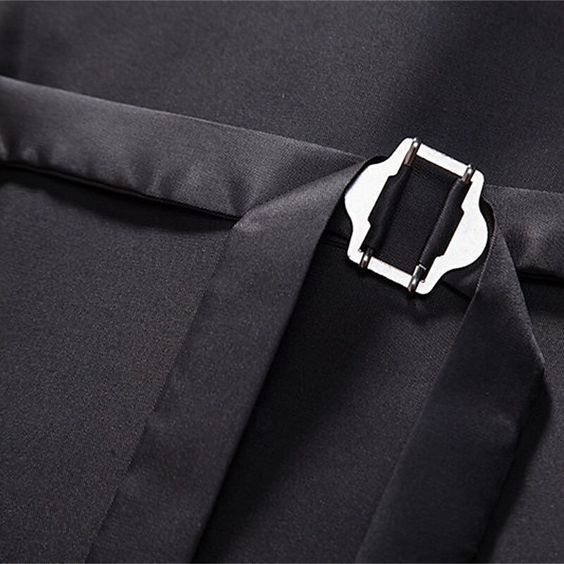 Men's Vest Gilet Daily Date Vacation Fashion Casual Spring &  Fall Buttons Pocket 80% Cotton Comfortable Plain Single Breasted One-button Lapel Regular Fit Navy Blue Khaki Dark Gray Vest2