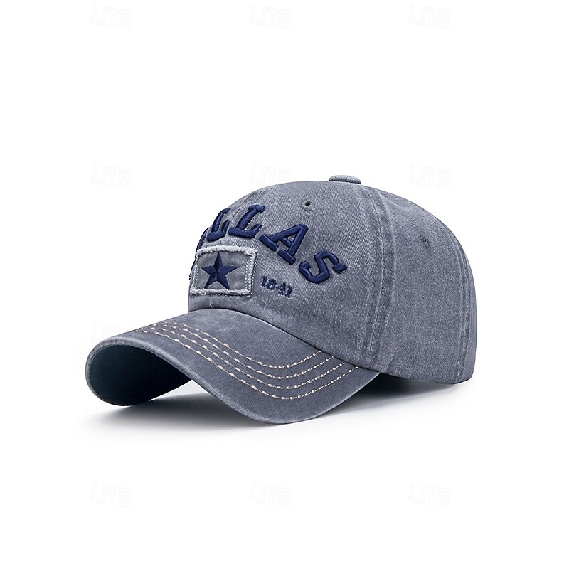 Men's Distressed Denim Baseball Cap with Adjustable Strap - Casual and Stylish Perfect for Everyday Wear4