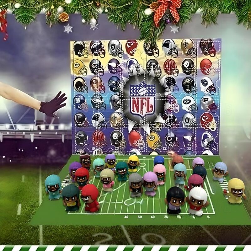 American Football Advent Calendar 2025, Christmas Gift Advent Calendar, Cute Football Characters 24 Days Christmas Calendar, Rugby Advent Calendars for Football Lover2