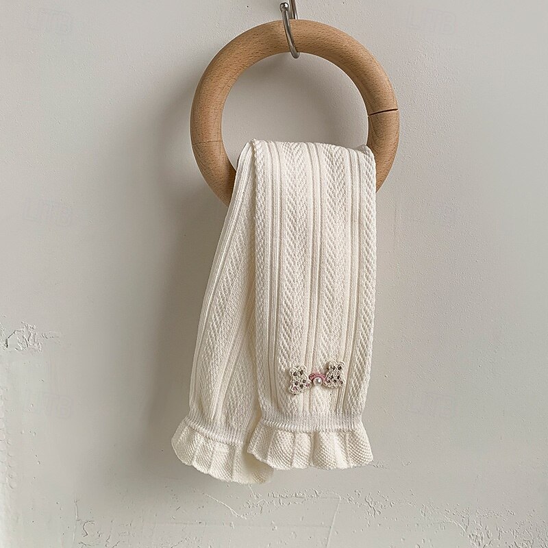 Kids Girls' Leggings Solid Color Daily School 4 years+ Spring Black White Yellow3