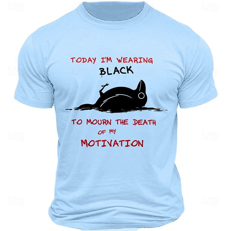 Men's Letter Printed Crow T Shirt 100% Cotton Short Sleeve Graphic Shirt Army Green Beige Light Blue Comfortable Tee Vacation Street Fashion Designer Clothing