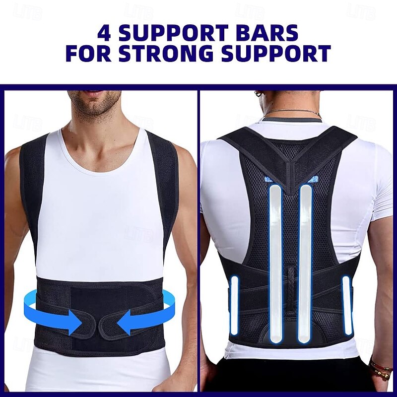 Upgraded Posture Corrector Back Brace for Men and Women, New Version Lumbar Support for Posture Improving and Pain Relief, Full Back Support for Neck, Shoulder, Waist Pain2