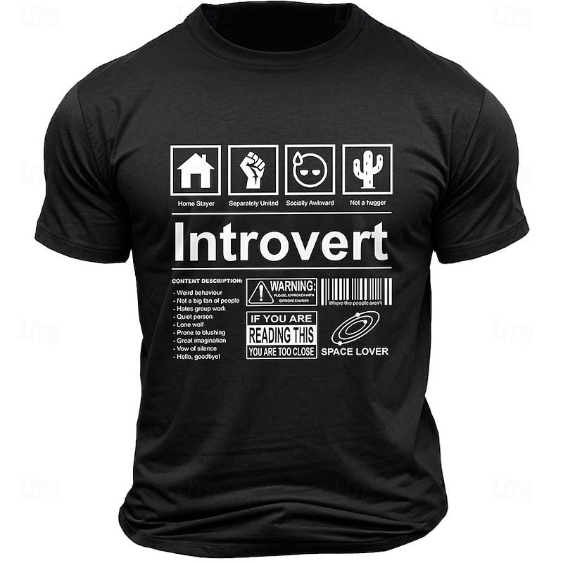 Men's Funny Introvert Graphic T-Shirt - 'If You Are Too Close' Social Humor4