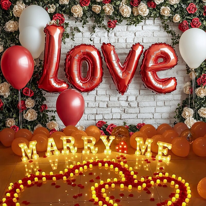 Wedding Decorations Backdrop Photograph Wall Hanging Large Tapestry Art Mural Decor Blanket Curtain Home Bedroom Living Room Decoration Love Balloons4