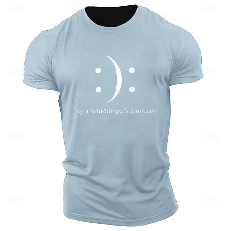 Men's Funny Smile Face T Shirt Tee Top 100% Cotton Short Sleeve Graphic Shirt Black Army Green Dark Blue Comfortable Tee Street Sports Outdoor Fashion Designer Clothing4