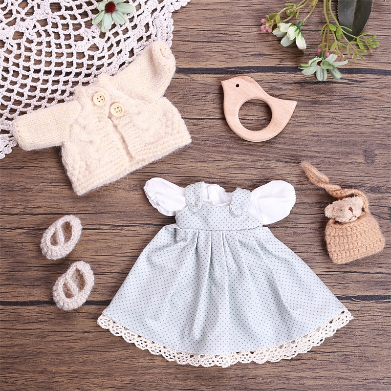 Handmade Waldorf Doll Clothes Set for 12 inch Doll Handmade Muppet Doll for Christmas Gifts4