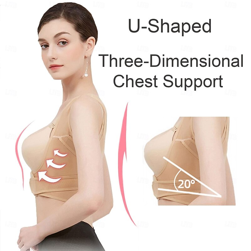 Women's Chest Supports, Humpback Posture Corrector, Chest Support, for Chest Hump, Sagging, Posture, Corset Bra Vest2
