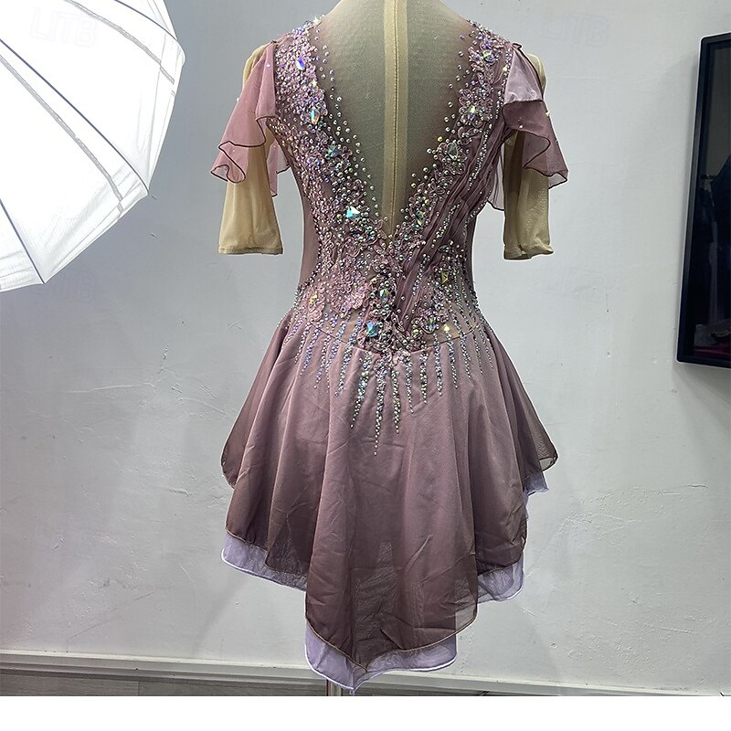 Figure skating costumes figure skating performance costumes grading costumes competition costumes children's adult women's figure skating costumes adult and children's customized spandex mesh2