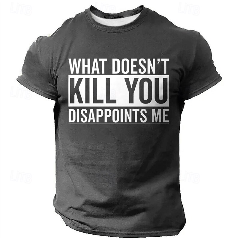 Men's Sarcasm Letter Print T shirt Short Sleeve T shirt 3D Print Crew Neck Shirt Fashion Athleisure Street Sports Outdoor Daily Black Blue Green Summer Spring Clothing Apparel S M L XL XXL XXXL2