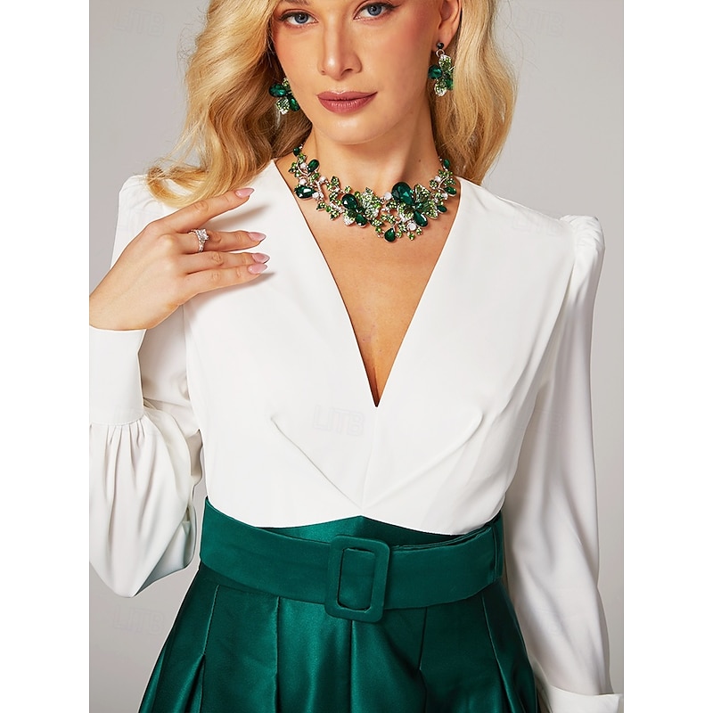 Women's Elegant Green Butterfly Jewelry Set – Sparkling Crystal Necklace and Earring Set with Floral Design for Special Occasions3