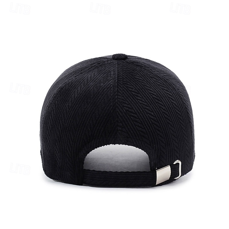 Men's Winter Hats Winter Warm Cap Winter Baseball Cap Black Blue Polyester Arabic Numeral Adjustable Fashion Modern Contemporary Daily Wear Festival Solid / Plain Color Outdoor Casual / Daily4
