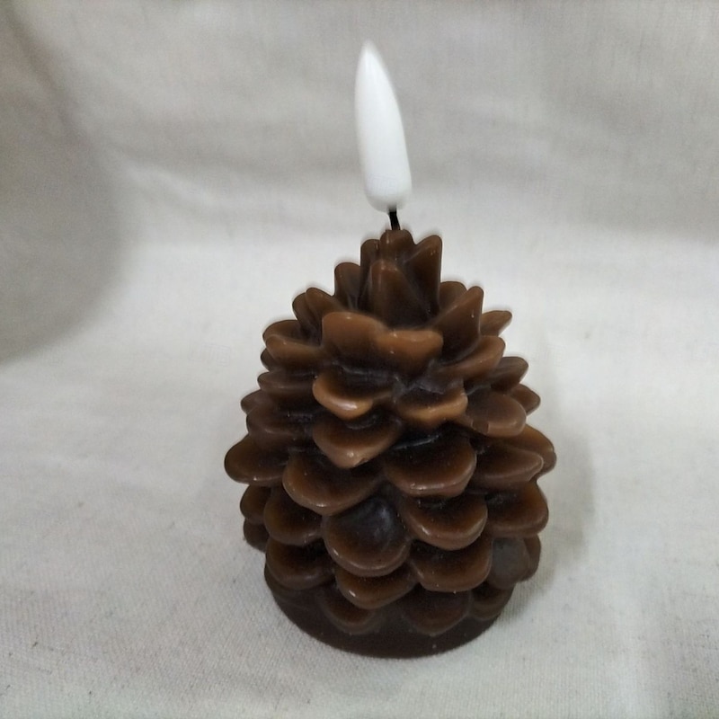 Flameless Pinecone Candles Light Christmas Decoration Led Head Pinecone Electronic Candle Lamp Home Indoor Scene Layout Lights3