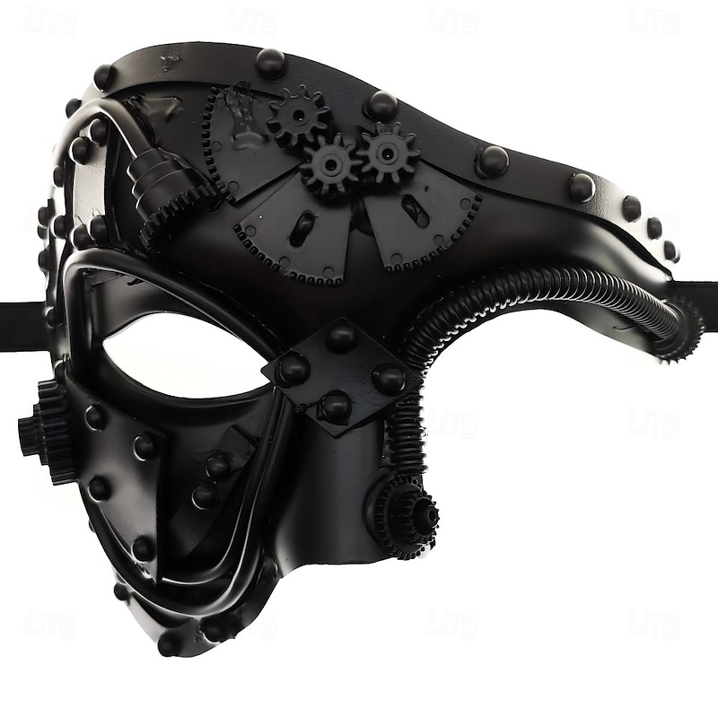 Metal Cyborg Halloween Venetian Mask Phantom Of The Opera Carnival Mask Steampunk Adults' Men's Women's Halloween Carnival Mardi Gras Party Masquerade Easy Halloween Costumes Dress Up3