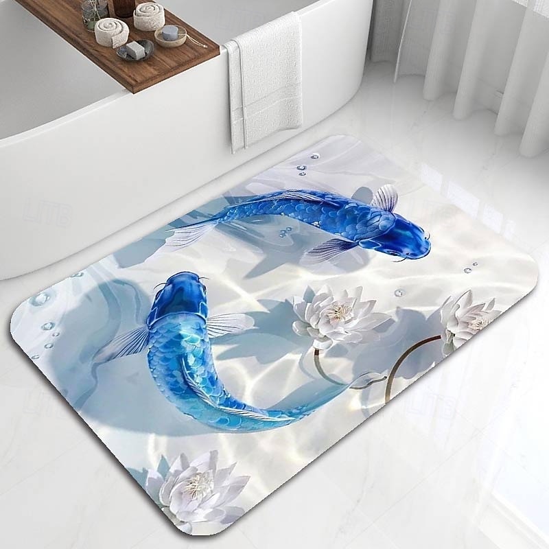 Abstract Graph Bathroom Bath Mats Creative Absorbent Bathroom Rug Diatomaceous Earth Non Slip mats4