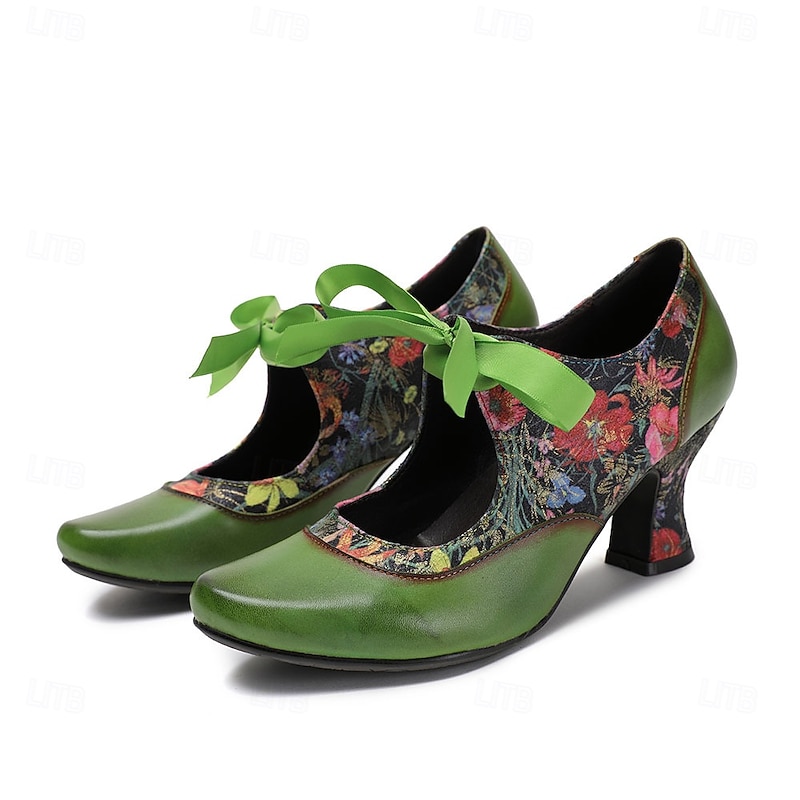 Retro Vintage Rococo Baroque Mary Jane Shoes Chunky Heels Chunky Heels Fancy Dress Women's Royal Carnival of Venice Adults' Shoes