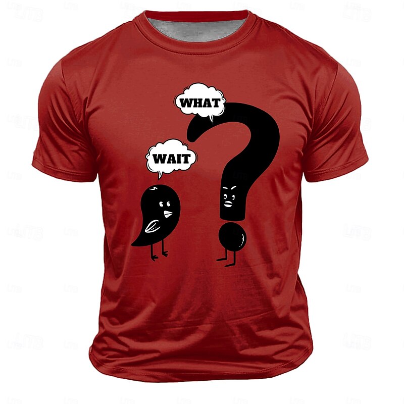 Men's Funny Letter Print T Shirt Short Sleeve T shirt 3D Print Crew Neck Shirt Fashion Athleisure Street Sports Outdoor Daily White Red Royal Blue Summer Spring Clothing Apparel S M L XL XXL XXXL2