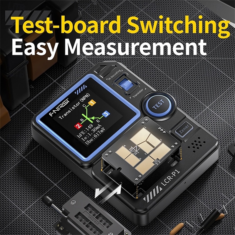 Transistor Tester Mosfet Transistor Capacitor Tester Electronic Component Tester Diode Triode Zener Diode Resistance Inductance Battery Test LCR Meter MOS PNP NPN ESR Meter4