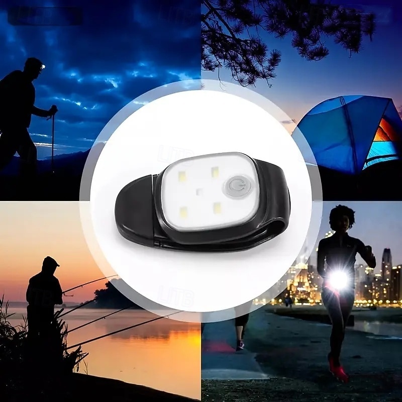 2pcs Rechargeable LED Clip Lights USB Powered Running Lights for Running, Camping, Cycling & Fishing