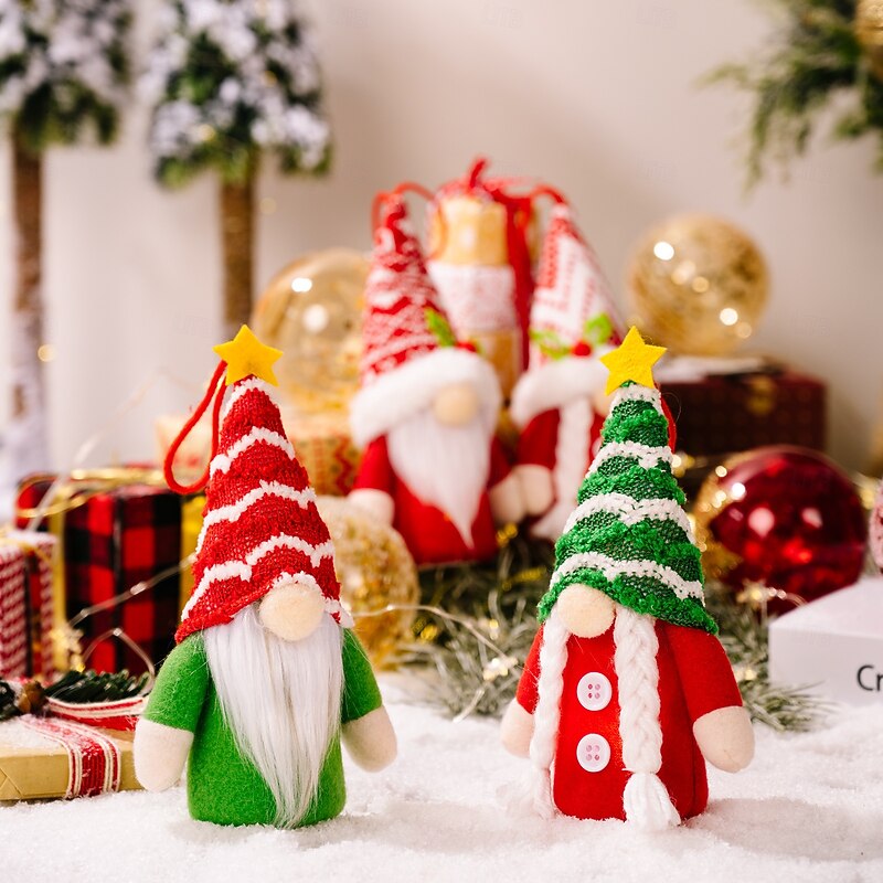 LED Lighted Gnome Christmas Decor, Swedish Tomte Santa Elf Plush Light Up Ornament for Table Decoration, Xmas Gift2