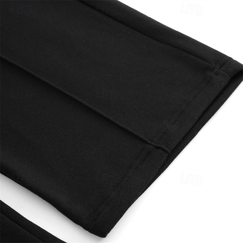 Men's Sweatpants Joggers Trousers Straight Leg Sweatpants Pleated Pants Drawstring Elastic Waist Plain Comfort Warm Full Length Outdoor Casual Daily Sports Fashion Black Blue4