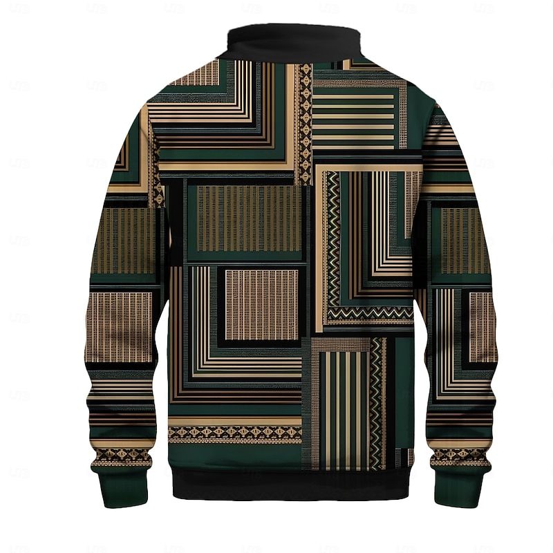 Men's 3D Print Sweatshirt Sweatshirt Zip Sweatshirt Quarter Zip Sweatshirt Long Sleeve Sweatshirt Half Zip Zip Quarter Zip Daily Casual 3D 3D Printing Vacation Holiday Going out Zipper Front Zip 1/42