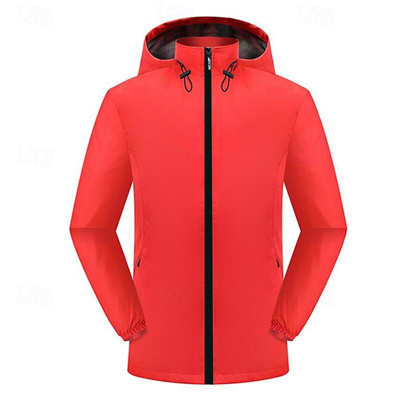 Men's Hiking Jacket Winter Outdoor Thermal Warm Windproof Water Resistant Lightweight Jacket Windbreaker Jacket Traveling Black Red Navy Blue Royal Blue Orange