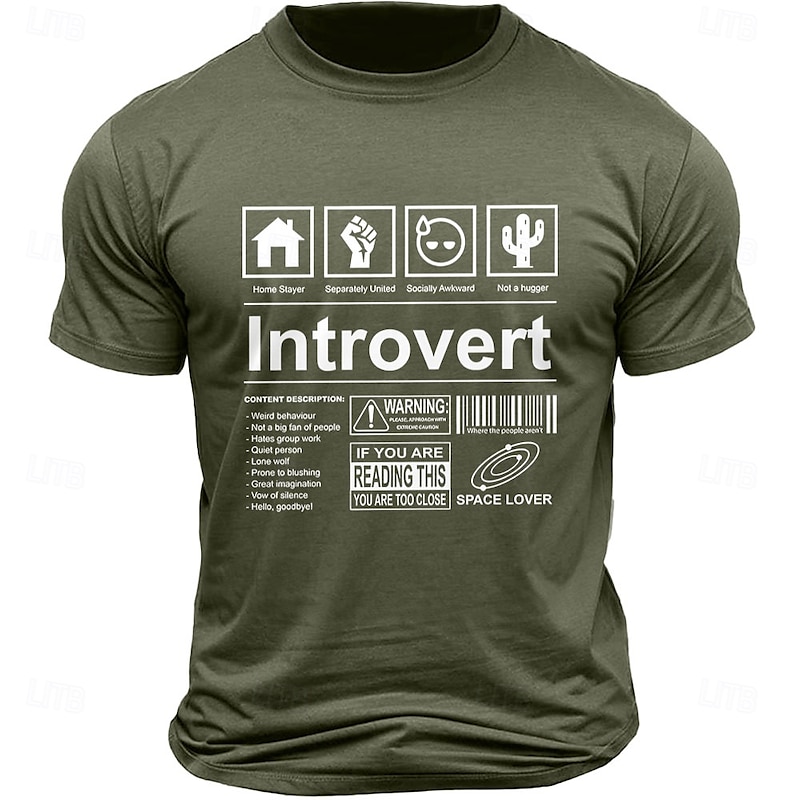 Men's Funny Introvert Graphic T-Shirt - 'If You Are Too Close' Social Humor