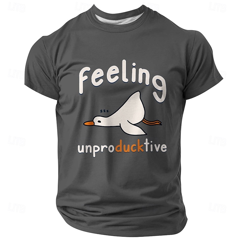 Men's Funny Goose T Shirt Short Sleeve T shirt 3D Print Crew Neck Shirt Fashion Daily Street Daily Black Yellow Blue Summer Spring Clothing Apparel S M L XL XXL XXXL4