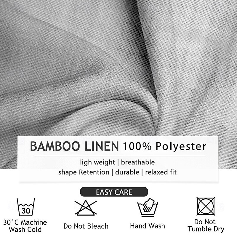 Men's 3D Print Dress Shirt Button Up Shirt Long Sleeve Casual Vacation Office Daily Summer Spring &  Fall Grandad Collar Band Collar 3D Print Gray3