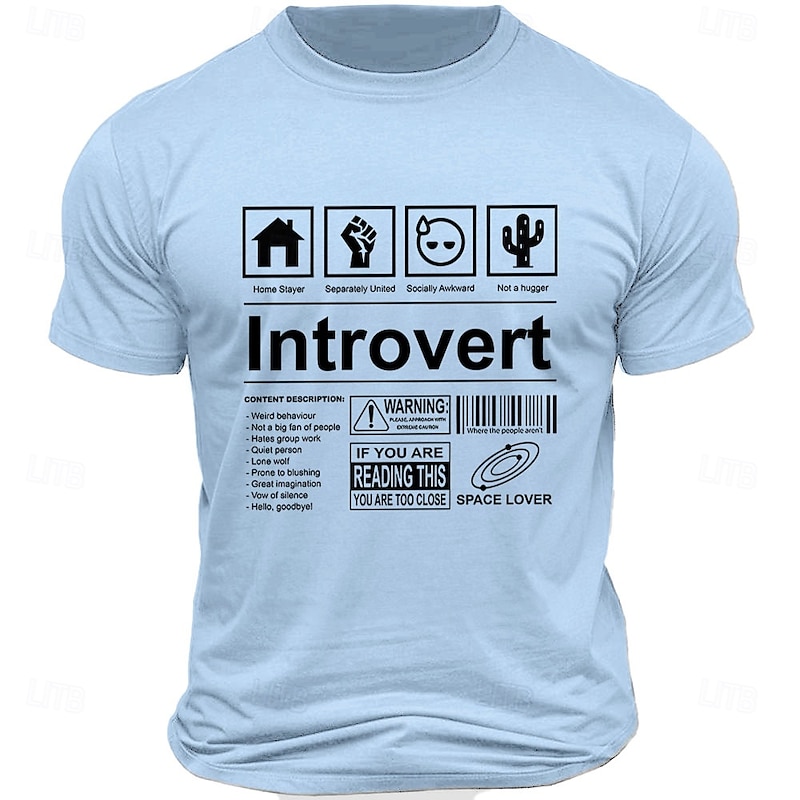 Men's Funny Introvert Graphic T-Shirt - 'If You Are Too Close' Social Humor2