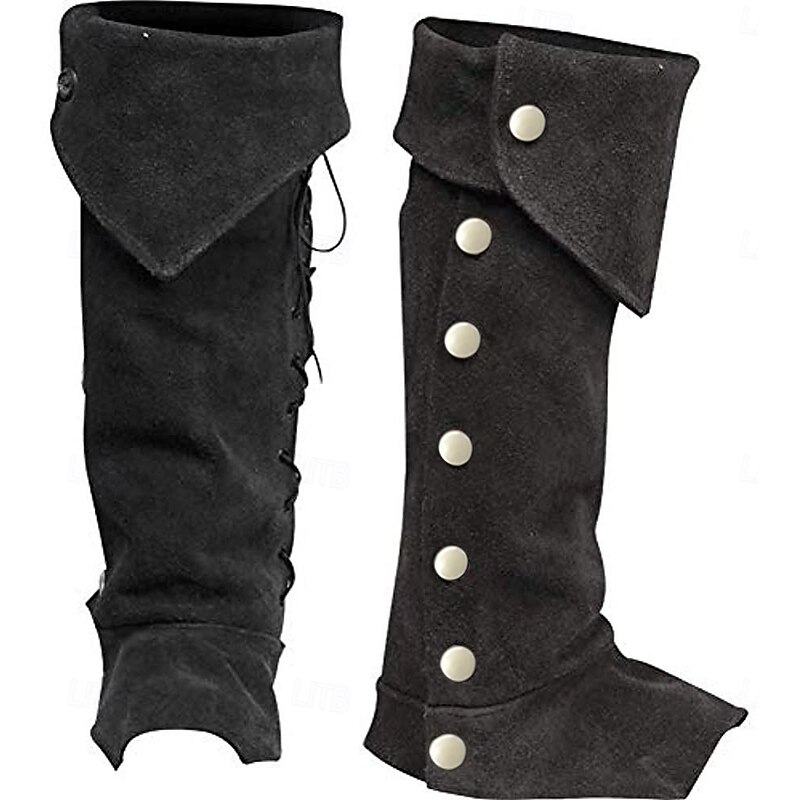 Retro Vintage Medieval 17th Century Cosplay Costume Gaiters Boot Covers Pirate Warrior Knight Ritter Fancy Dress Men's Women's Unisex Pirate Fantasy Halloween Carnival Masquerade Performance Stage2