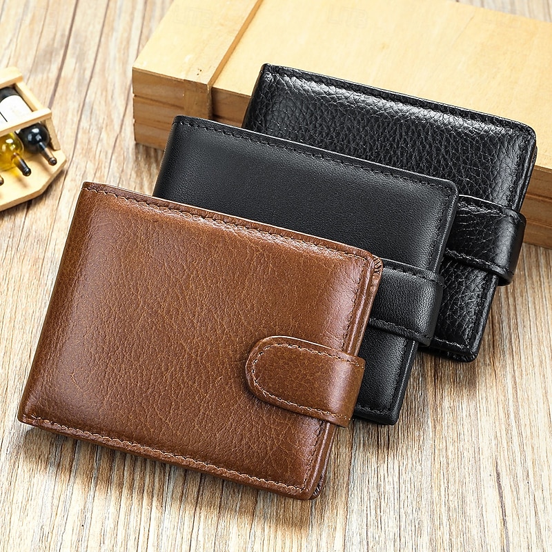 Genuine leather wallet top layer cowhide coin purse multi card horizontal wallet high-end business wallet suitable for both men and women perfect holiday gift4