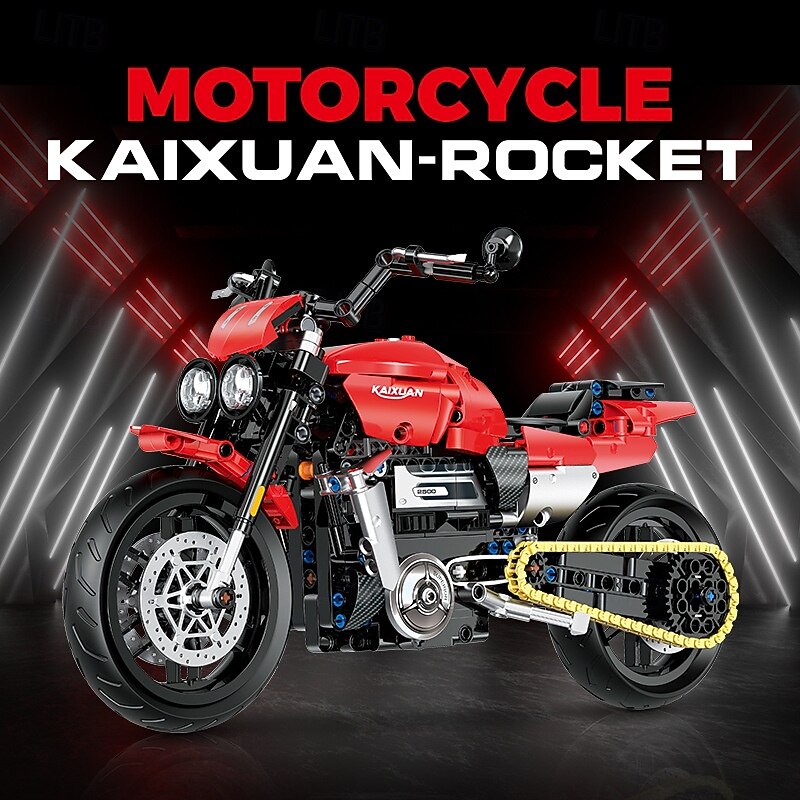 Technic Motorcycle Model Building Block Toy Gift for Halloween Christmas3