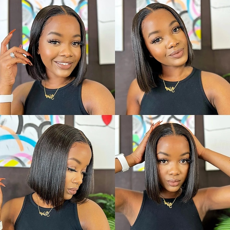 Human Hair 13x6 Lace Front 13x4 Lace Front Wig Free Part Brazilian Hair Straight Natural Wig 130% 150% 180% Density with Baby Hair 100% Virgin Glueless Pre-Plucked For wigs for black women Long4