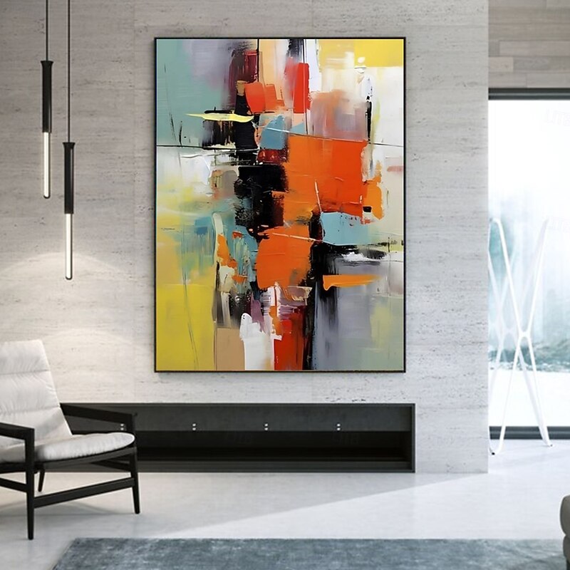 Handmade Oil PaintingCanvasWaxll Art DecorationAbstract Knife PaintingLandscape BlueFor Home Decor Rolled Frameless Unstressed Painting3