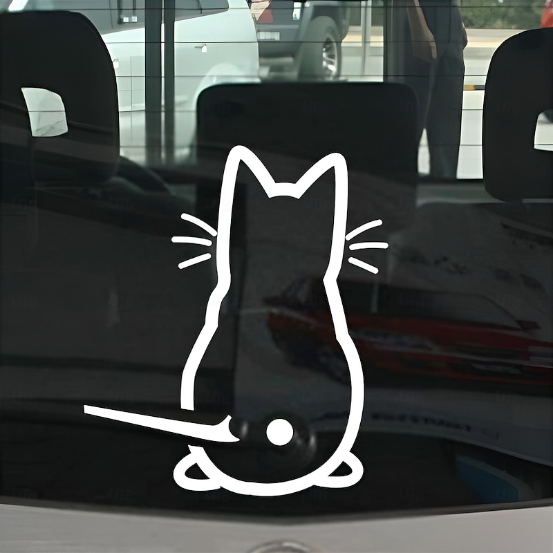 Cute Kitten Cat Car Windshield Wiper Art Sticker Decor Lovely Animal Cat Mural Art Decal for Car Rear Wiper4