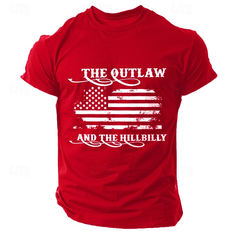 Patriotic T Shirts For Men American US Flag T Shirt Short Sleeve T shirt 3D Print Crew Neck Shirt Daily Military Street Daily Red Blue Green Summer Spring Clothing Apparel S M L XL XXL XXXL