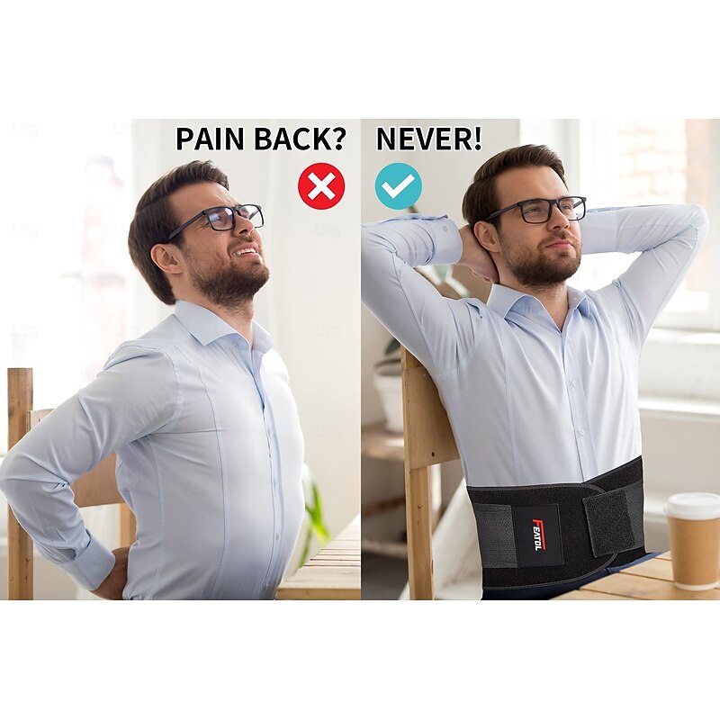 Lumbar Support Belt for Men Heavy Lifting Work, Back Brace for Lower Back Pain, Breathable Back Support Belt with Lumbar Pad for Scoliosis, Herniated Disc, Sciatica4