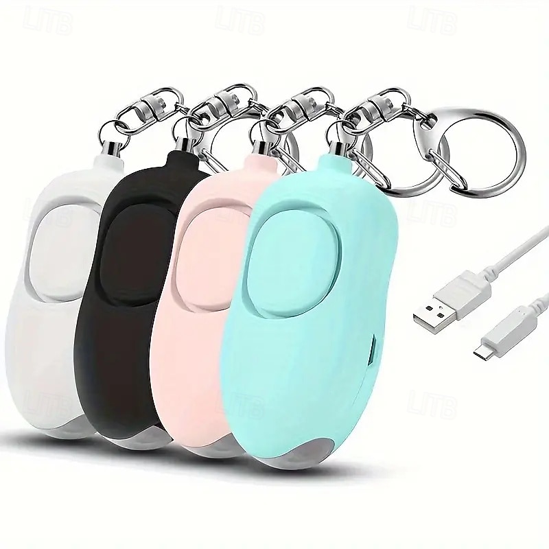 Self Alarm 130DB SOS Alarm Personal Safety Alarm Rechargeable Sos Panic Button LED Light Personal Safety & Protection