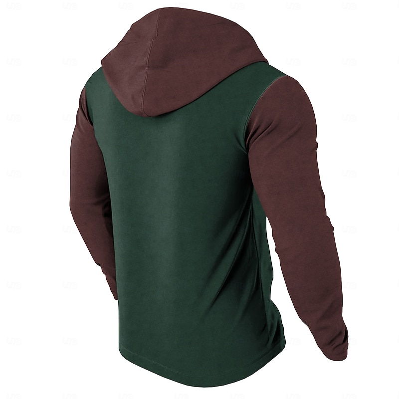 Men's Cowboy Deer Hoodies Casual Vintage Retro Long Sleeve Hooded Vacation Streetwear Maroon Blue Drawstring Fall Winter Designer4