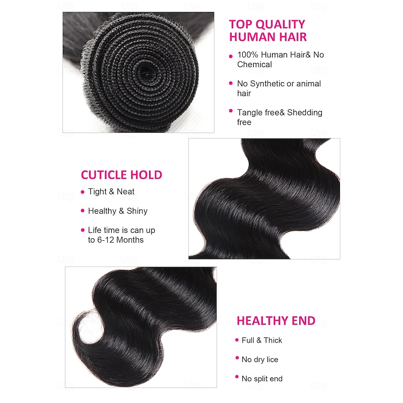 1 Bundles Body Wave Human Hair Bundles Brazilian Remy Human Hair Extensions For Women3