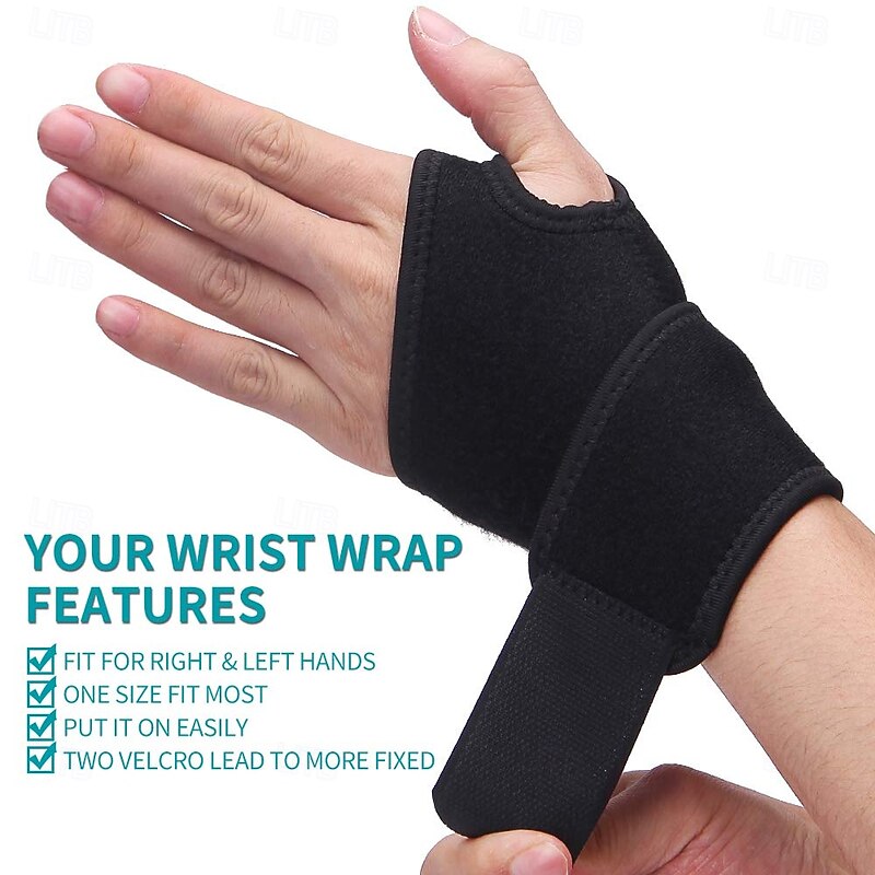 Wrist Brace for Carpal Tunnel, Breathable and Adjustable Wrist Support Brace for Arthritis and Tendinitis, Wrist Compression Wrap for Pain Relief, One Size Fits Left or Right Hand3