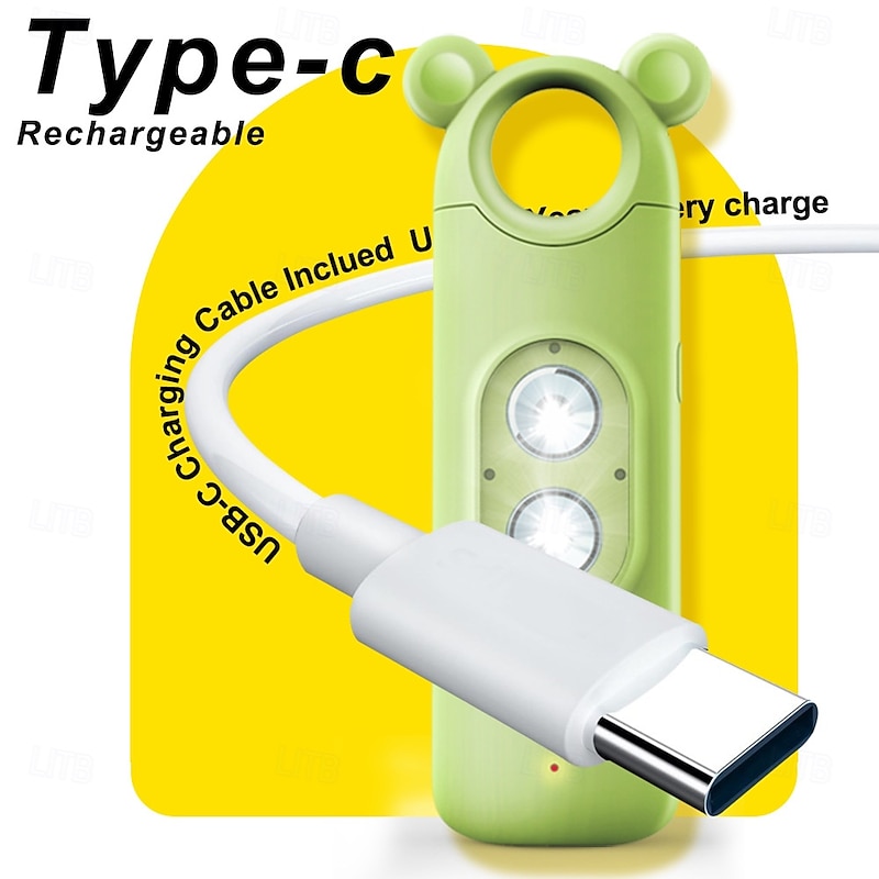 Personal Alarm Safe Sound 130dB USB Rechargeable Self Siren Security Alarms Safety Devices For Women Elderly With Alert Panic Button LED3