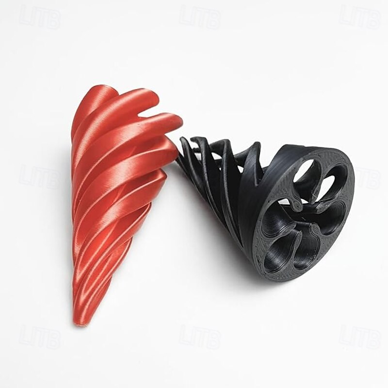 5 Pack Impossible Pyramid Passthrough Sculpture, Pass Through Pyramid Fidget Toy 3D Printed Spiral Cone Fidget Toy, Mini Vortex Thread Illusion, Desktop Deco Souvenir Gift Mini Stress Relief Desk Toy3