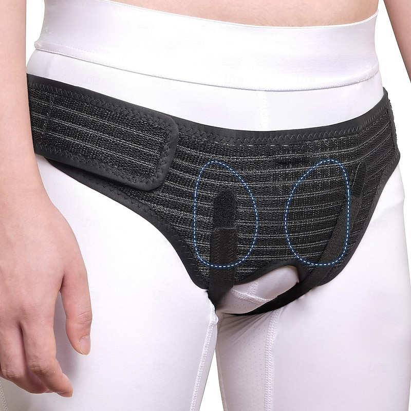 Hernia Belt for Men Women - Bilateral/Double Inguinal, Groin Hernia Support Truss Underwear Briefs, Pain Relief Recovery Adjustable Strap with 2 Remov