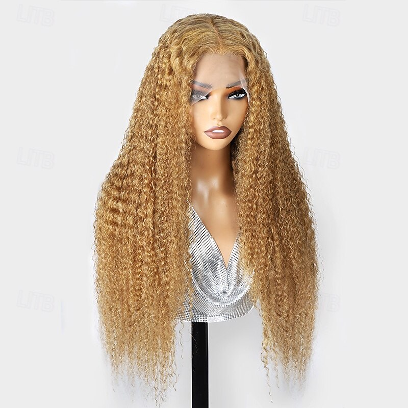 27# Human Hair 13*4 Front Lace Wig Curly Wave Human Hair Lace Wig 180% High Density4