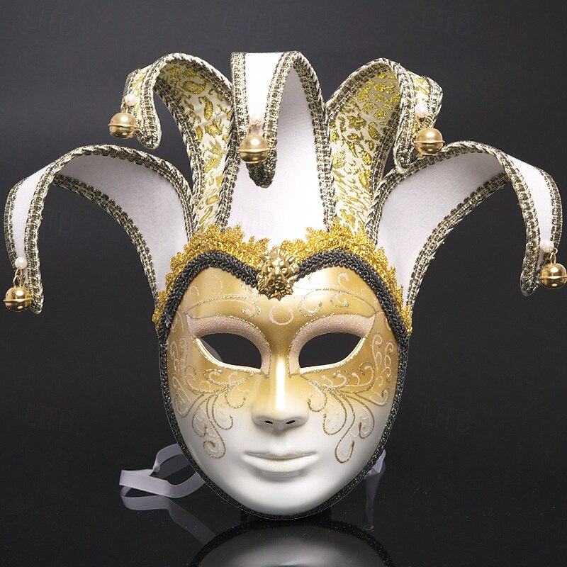 Halloween Venetian Mask Volto Larva Carnival Mask Full Face Adults' Women's Halloween Carnival Mardi Gras Party Masquerade Carnival of Venice Easy Halloween Costumes Dress Up4