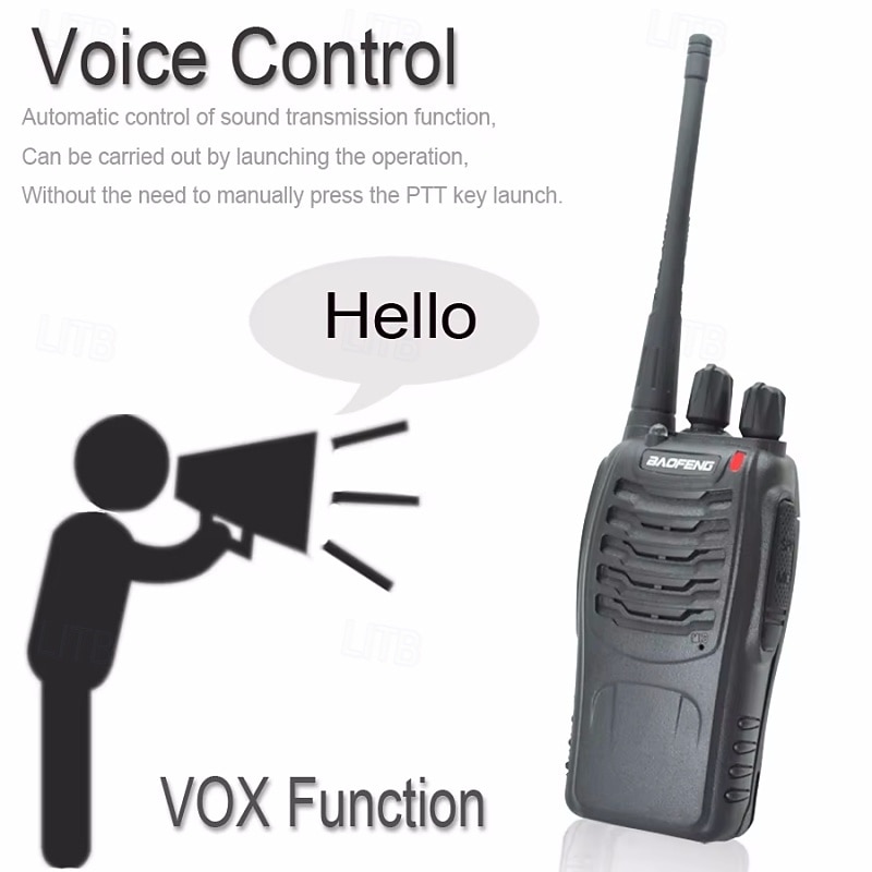 2Pcs Walkie Talkie Two-way Radio Set BF 888s UHF 400-470MHz 16CH Walkie-talkie Radios Transceiver3